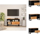 vidaXL TV-meubel Massief Acaciahout - 80 x 33 x 46 cm - Opbergruimte - Stabiele poten - Uitstalfunctie - Kast