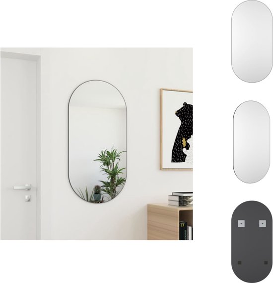 vidaXL Wandspiegel - 100 x 50 cm - Glazen spiegel 0.5 cm dik - Montage vereist - Spiegel