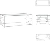 vidaXL Salontafel - 120 x 60 x 45 cm - Roestvrij staal en glas - Tafel