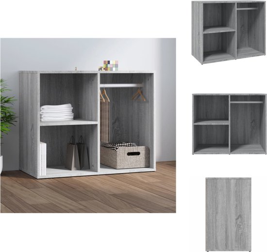 vidaXL Kledingkast - Grijs Sonoma Eiken - 80 x 40 x 65 cm (B x D x H) - Kast