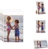 vidaXL Fotolijst Wit 13 x 18 cm - Eenvoudig te verwisselen - Op tafel te plaatsen - Set van 3 - Fotolijst