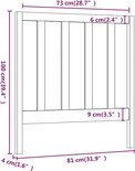 vidaXL Hoofdbord met hoofdeinde Zwart 200 x 55 x 3 cm Rattan