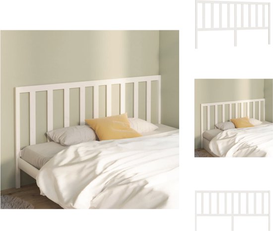 vidaXL Hoofdbord Bedombouw - 147x16x118/128 cm - Crème - Bedonderdeel