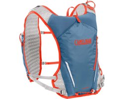 CamelBak Trail Run Vest - Drinkrugzak - 5 L - Reflecterend - Ruimte voor 2 Flexibele 500 ml flessen - 3D Micro Mesh - Hardloopvest - Drinkhouder - Lichtgewicht - Blauw