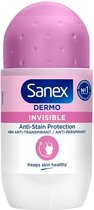 Bol.com Sanex Dermo Invisible Deodorant Roller 50 ML - Voordeelverpakking 3 stuks aanbieding