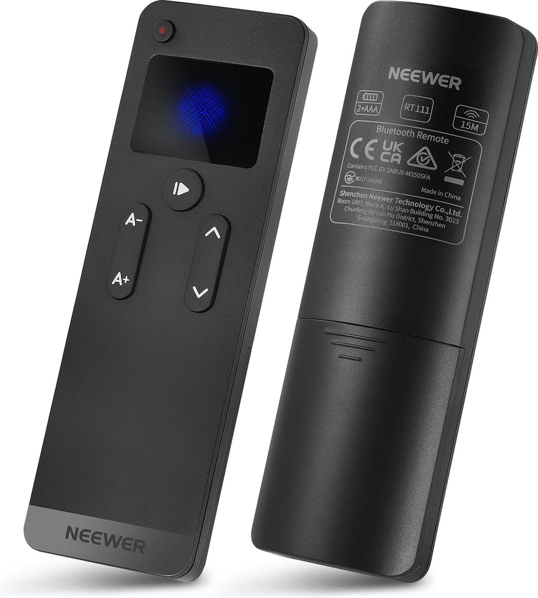 Neewer® - Afstandsbediening RT111 voor NEEWER Teleprompter app - Directe Bluetooth-verbinding en dempknop, compatibel met iOS en Android smartphones en tablets voor X1 Pro, X14 Pro, X17 en meer