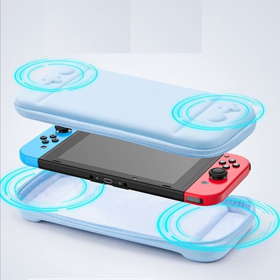 Livano Case Geschikt Voor Nintendo Switch - Hoes - Beschermhoes - Waterafstotend - Accessoires - Paars