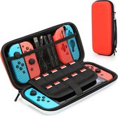 Livano Case Geschikt Voor Nintendo Switch - Hoes - Beschermhoes - Waterafstotend - Accessoires - Rood/Wit