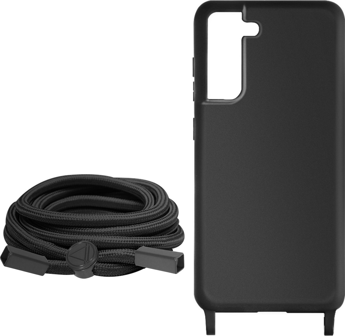 Avizar Koordhoesje Geschikt voor Samsung Galaxy S21 FE Soft-Touch, Corda-serie, Zwart