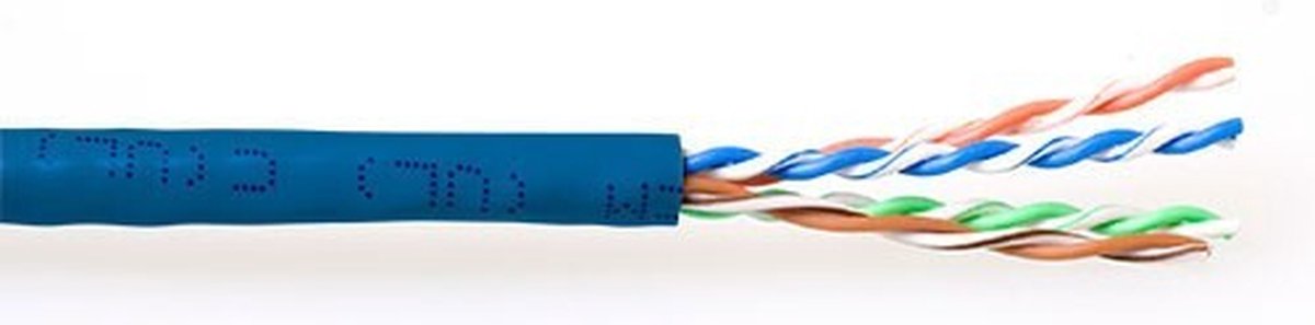 Patchkabel CAT6 UTP soepel rol 305M blauw