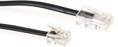 Intronics UTP-kabels Modulaire telefonie kabel RJ-11 - RJ-45 zwart