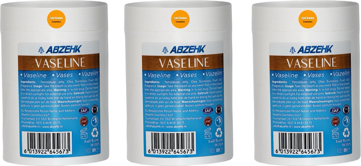 Abzehk Vaseline 100ml x 3