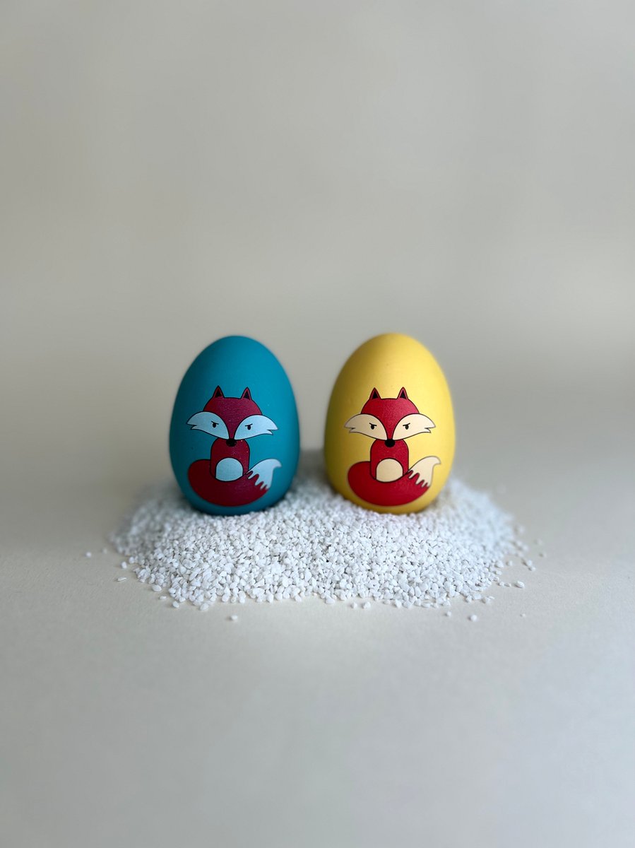 Meritosh© Honden speelgoed - Vosje set van 2 - Piepspeeltje - Interactief speelgoed intelligentie - TPR - Geel en blauw