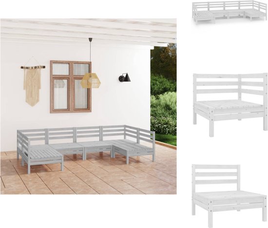 Reza rechthoekige tuinset in wit aluminium en sintered stone crema