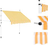 vidaXL Zonwering - Uittrekbaar - 150x120 cm - Oranje/Wit - Vensterzonwering