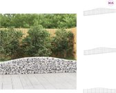 vidaXL Schanskorf 400 x 30 x 40/60 cm - geluidsisolerende tuinbarrière - stabiele constructie - Bloempot