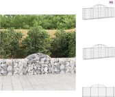 vidaXL Schanskorven - 200 x 30 x 60/80 cm - decoratieve en geluidsisolerende tuinbarrières - Bloempot