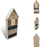 vidaXL Insectenhok Groot - Massief hout - 45.5 x 15 x 99 cm - Natuurlijke habitat voor insecten - Insectenhotel