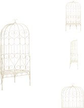 vidaXL Banc de jardin en fer forgé - 95 x 54 x 200 cm - Blanc antique - Banc de jardin