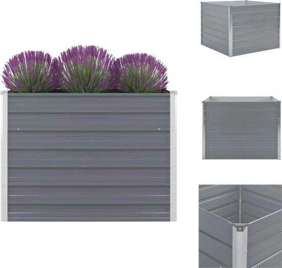 Verhoogd tuinbed 100x100x26 cm cortenstaal