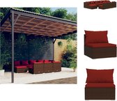 vidaXL Loungeset - Trendy - Tuinmeubelen - 70x70x60.5 cm - Bruin Rattan - Tuinset