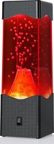 Lampe Volcan - Lampe à Lave - Éclairage d'ambiance - Veilleuse - Lampe de Chevet - Astuce Cadeau Noël - 23 cm - Sans Fil - Zwart
