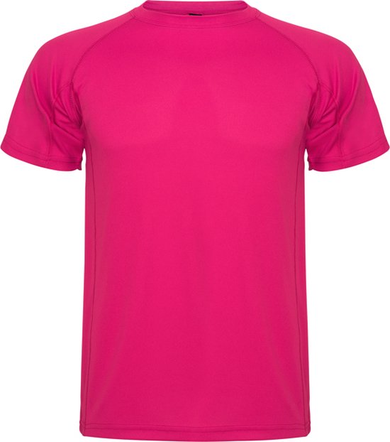 Fuchsia unisex sportshirt korte mouwen MonteCarlo merk Roly maat S