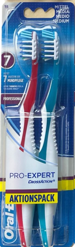 Lot De 2 Brossettes Oral-B Pro Cross Action - Compatible Avec Brosses à Dents électriques Oral-B, Made In Germany