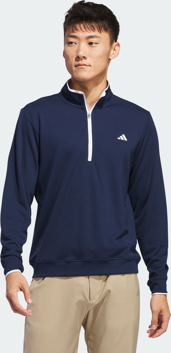 adidas Performance Lichtgewicht Top met Halflange Rits - Heren - Blauw- M van adidas — afbeelding 2