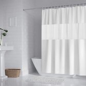 Douchegordijn wasbaar badkamergordijn van EVA voor badkamer 200x180cm met 12 douchegordijnringen