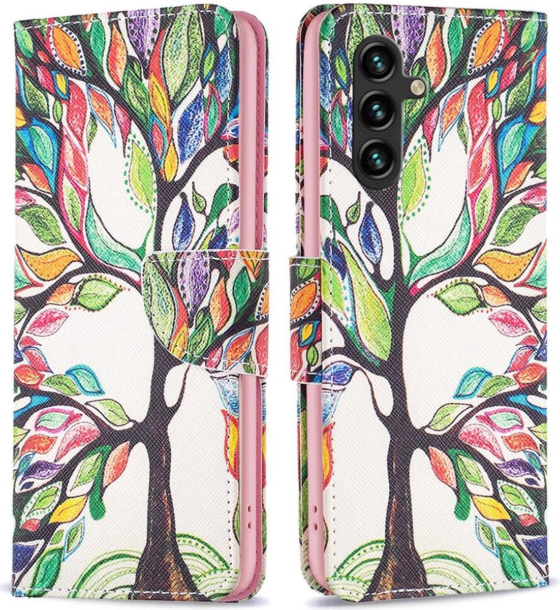 Hoesje Portemonnee Book Case Boom Print Geschikt voor Samsung Galaxy A15
