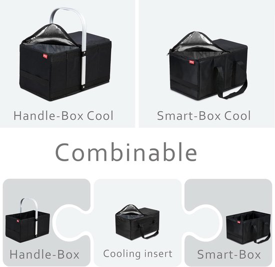 Koeltas, koelinzetstuk, thermotas voor klapbox, koelbox, thermobox, isolatie voor boodschappentas, 40 x 20 x 24 cm (zwart) van KOEL — afbeelding 5