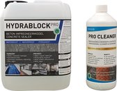 Hydrablock Pro 5L + Tergeo Pro Cleaner 1L - Kelder waterdicht maken - Beton impregneermiddel - Sealer - Waterdicht maken van beton - Betonrot - Optrekkend vocht - Opstijgend vocht - Beton reiniger - Beton schoonmaken