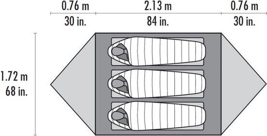 MSR Mutha Hubba NX V2 Tunneltent - 3 persoons - Groen - 2019 van MSR — afbeelding 2