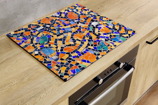 Zeller 26326 stove cover plate mosaic, glass, approx. 56 x 50 cm