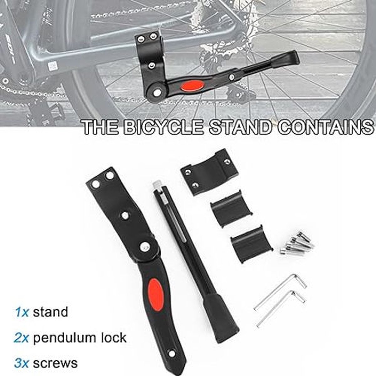 Support de béquille arrière latéral en aluminium pour VTT