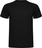 Zwart 2 Pack unisex sportshirt korte mouwen MonteCarlo merk Roly maat L