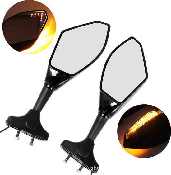 Motorscooterspiegel set compatibel met M8 voor Moto, Qingqi scooter (V43