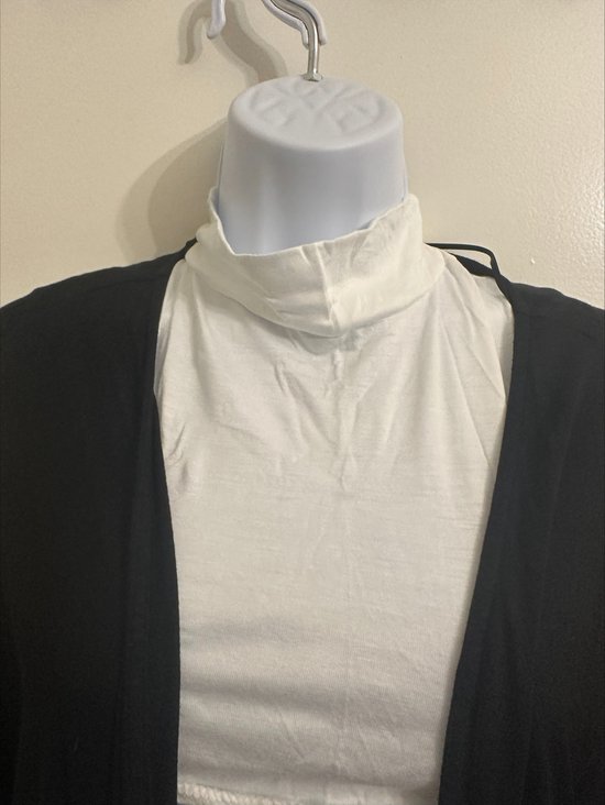 Fake collar elastisch wit