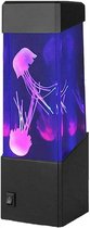 Kwallen Lamp - Lavalamp - Jellyfish Lamp - Sfeerverlichting - Nachtlampje - Bedlampje - 16 Kleuren - 2 Kwallen - 23cm - Zwart