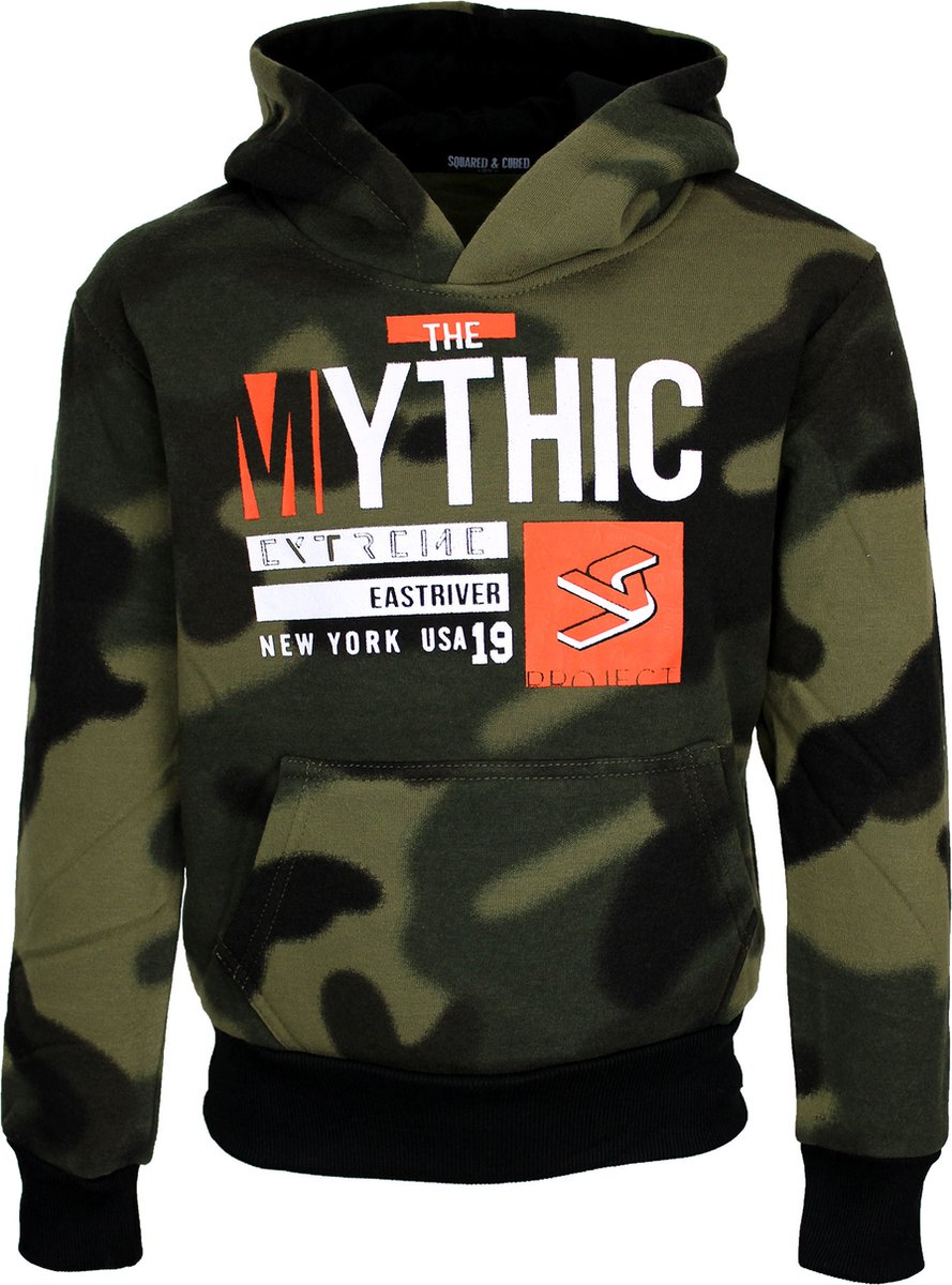S&C Hoodie Camouflage groen Kids & Kind Jongens Groen, Zwart - Maat: 134/140