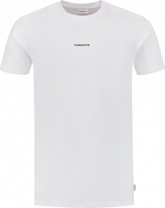 Purewhite - Heren Regular fit T-shirts Crewneck SS - White - Maat XS