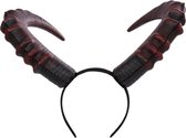 Livano Duivelsoortjes - Devil Horns - Duivel Hoorntjes - Oortjes - Diadeem - Duivel Kostuum - Accessoires - Haarband - Hoorns - Dames - Rood
