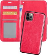 Coque iPhone 13 Pro Max 2 en 1 Bookcase amovible - Coque iPhone 13 Pro Max - Rose foncé