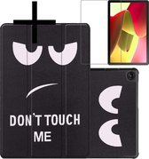 Hoesje Geschikt voor Lenovo Tab M10 (3rd gen) Hoesje Case Hard Cover Hoes Book Case Met Screenprotector - Don't Touch Me