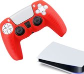 Gadgetpoint | Siliconen Game Controller(s) Hoesjes | Performance Antislip Skin Beschermhoes | Softcover Grip Case | Accessoires geschikt voor Playstation 5 - PS5 | Grip Rood