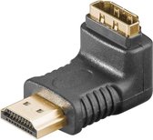 HDMI Adapter - Haaks - Verguld - 270 Graden - Zwart