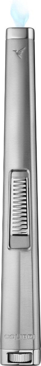 Colibri Aura Gas Aansteker - Jet Flame kaarsenaansteker - Windproof Gasaansteker voor Kaarsen - Navulbaar - Zilver