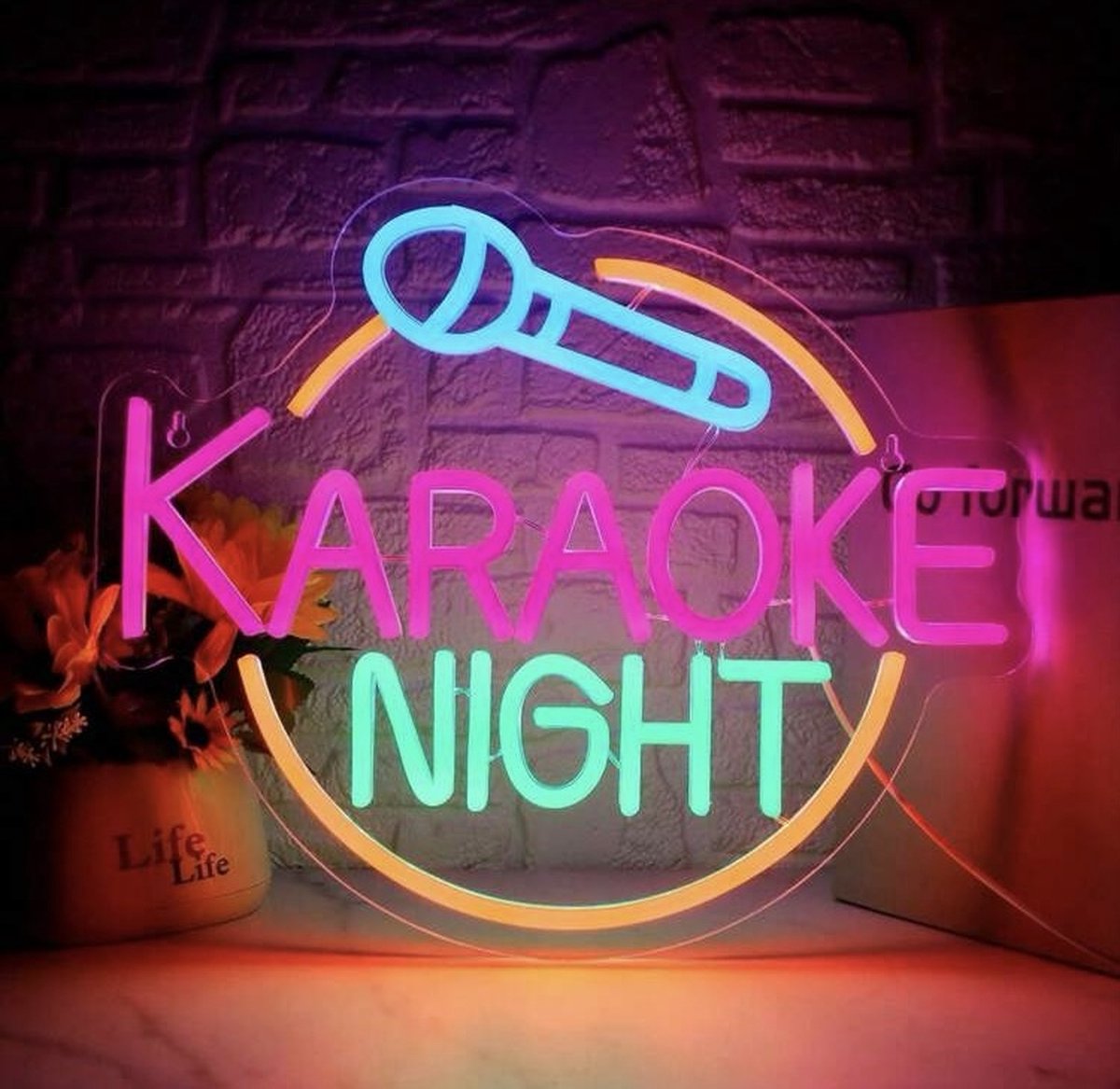 Neon verlichting karaoke - Karaoke - Music - Live music - Dimbaar - Professionele verlichting - Neon wandlamp - Horeca - Neon ligt - Sfeerverlichting - Neonlicht - Neon lamp - Neonverlichting - Neon verlichting - Tafellampen - Verlichting