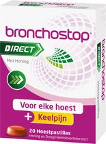 Bronchostop Direct - Hoestpastilles - Met honing  – 20 stuks